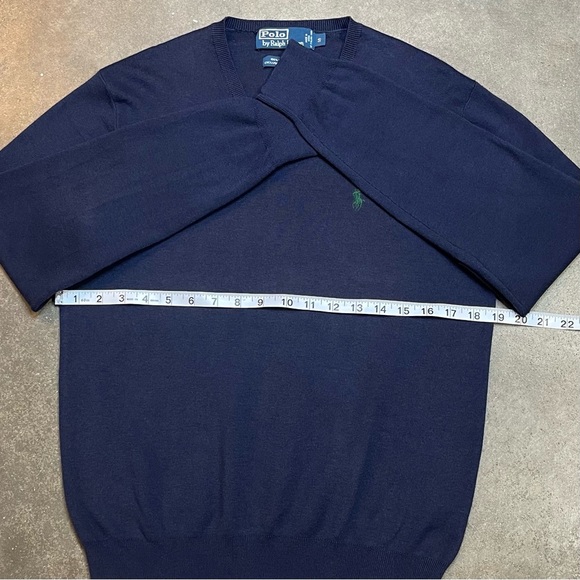 Vintage Polo Ralph Lauren Cotton V Neck Pullover Sweater - Picture 5 of 8